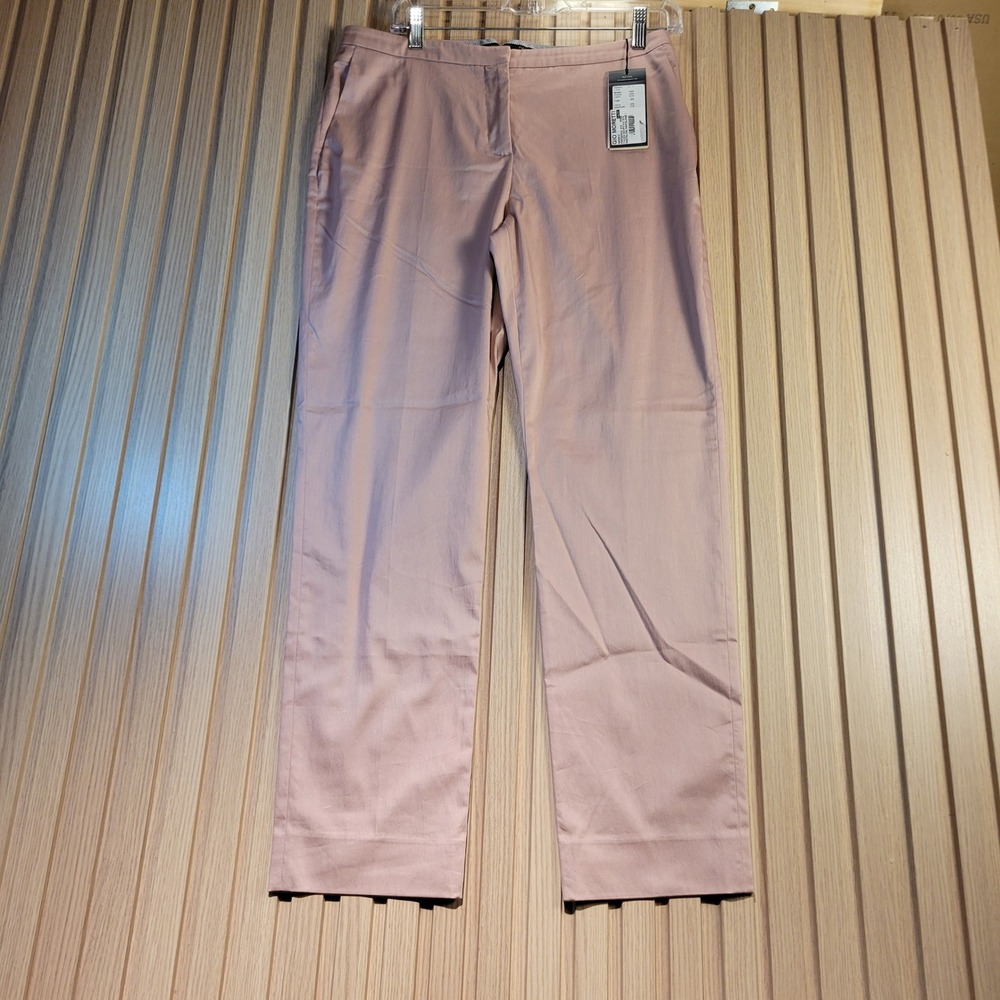 Piazza Sempione Amelie Pink Cotton Blend Straight Leg Pants IT 44 US 8 NWT